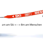 Beim Sturz zieht der Ski das find---me! Rettungsband aus der Tasche. Eine Sollreissstelle verhindert eine Verletzung wenn sich der Ski verkeilt. In der Lawine oder im Tiefschnee. x mal besser als jeder FAngriemen